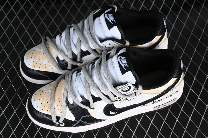 All Categories Nk SB Dunk Series Nk SB Dunk Low Low-top sneakers Nk Dunk Low DaVinci Custom Robinson Graffiti Deconstruction SB strap low-top casual sneakers DD1391-100